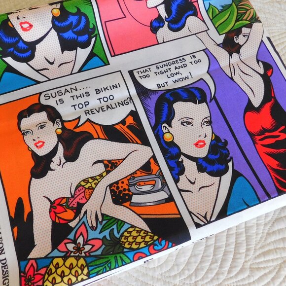 home seeing is easy pop art Roy Lichtenstein comic book Alexander Henry fabric - Picture 5 of 16